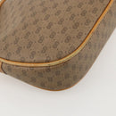 GUCCI Micro GG Supreme Shoulder Bag PVC Beige Gold Auth 175289-13