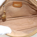 GUCCI Micro GG Supreme Shoulder Bag PVC Beige Gold Auth 175289-16