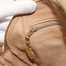 GUCCI Micro GG Supreme Shoulder Bag PVC Beige Gold Auth 175289-19