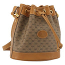 GUCCI Micro GG Supreme Purse Shoulder Bag PVC Beige Gold 007 86 0044 Auth 175290-1