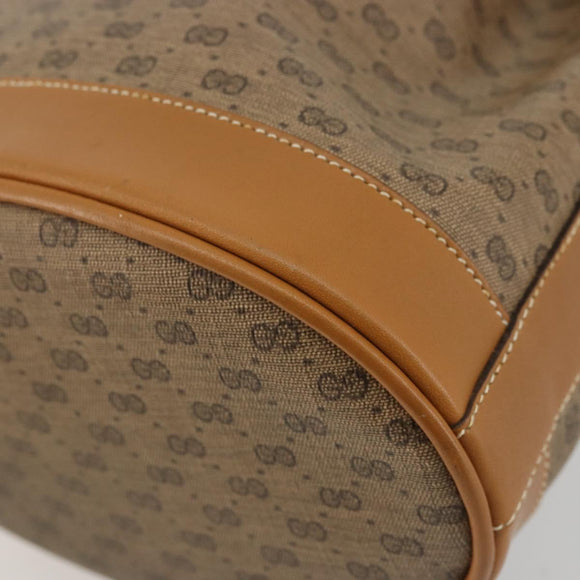 GUCCI Micro GG Supreme Purse Shoulder Bag PVC Beige Gold 007 86 0044 Auth 175290