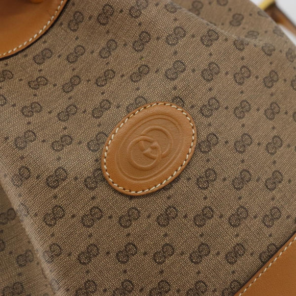 GUCCI Micro GG Supreme Purse Shoulder Bag PVC Beige Gold 007 86 0044 Auth 175290
