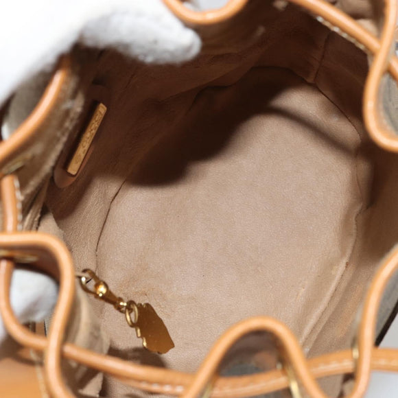 GUCCI Micro GG Supreme Purse Shoulder Bag PVC Beige Gold 007 86 0044 Auth 175290