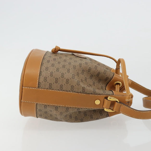 GUCCI Micro GG Supreme Purse Shoulder Bag PVC Beige Gold 007 86 0044 Auth 175290