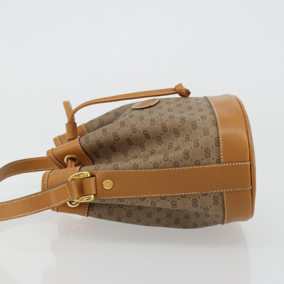GUCCI Micro GG Supreme Purse Shoulder Bag PVC Beige Gold 007 86 0044 Auth 175290
