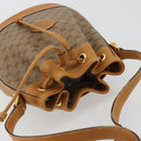 GUCCI Micro GG Supreme Purse Shoulder Bag PVC Beige Gold 007 86 0044 Auth 175290-6
