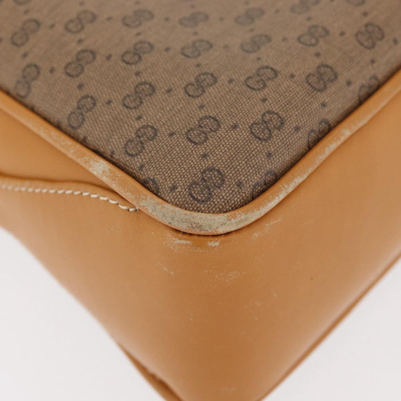 GUCCI Micro GG Supreme Shoulder Bag PVC Beige Gold 001 098 1244 Auth 175291