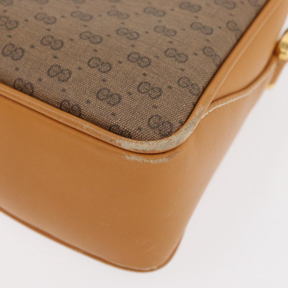 GUCCI Micro GG Supreme Shoulder Bag PVC Beige Gold 001 098 1244 Auth 175291
