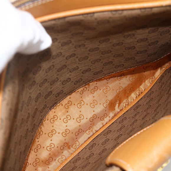 GUCCI Micro GG Supreme Shoulder Bag PVC Beige Gold 001 098 1244 Auth 175291