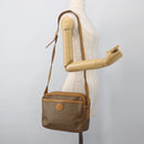 GUCCI Micro GG Supreme Shoulder Bag PVC Beige Gold Auth 175292-24