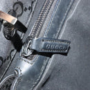 GUCCI GG Canvas Bamboo Tote Bag Black Silver 002 1010 2404 Auth 175294-21