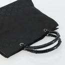 GUCCI GG Canvas Bamboo Tote Bag Black Silver 002 1010 2404 Auth 175294-6