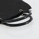 GUCCI GG Canvas Bamboo Tote Bag Black Silver 002 1010 2404 Auth 175294-7