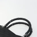 GUCCI GG Canvas Bamboo Tote Bag Black Silver 002 1010 2404 Auth 175294-8