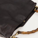 GUCCI Bamboo Shoulder Bag Leather 2way Brown Gold 001 0166 1577 Auth 175295-6