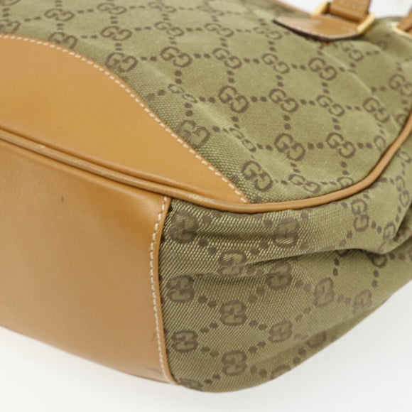 GUCCI GG Canvas Hand Bag Beige Gold 000 2854 0282 Auth 175296