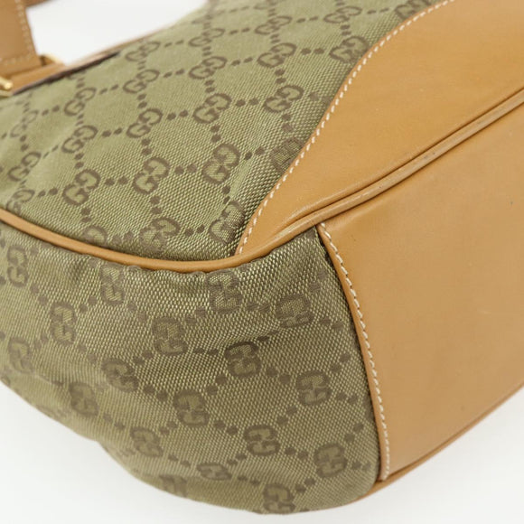 GUCCI GG Canvas Hand Bag Beige Gold 000 2854 0282 Auth 175296