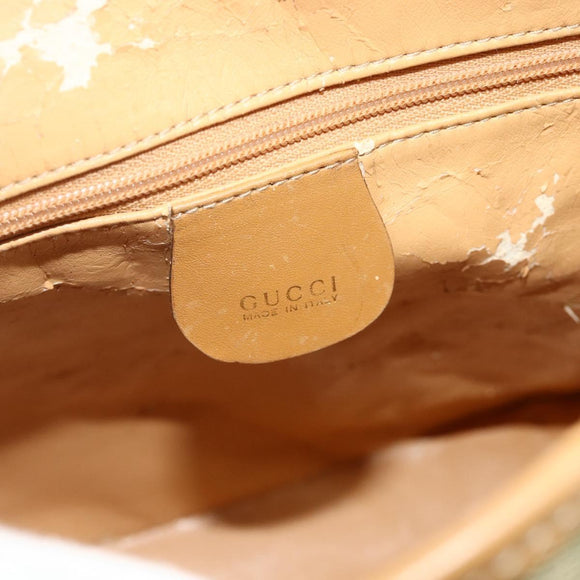 GUCCI GG Canvas Hand Bag Beige Gold 000 2854 0282 Auth 175296