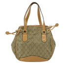 GUCCI GG Canvas Hand Bag Beige Gold 000 2854 0282 Auth 175296-13