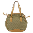GUCCI GG Canvas Hand Bag Beige Gold 000 2854 0282 Auth 175296-2