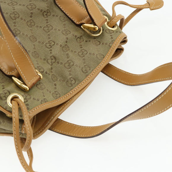 GUCCI GG Canvas Hand Bag Beige Gold 000 2854 0282 Auth 175296