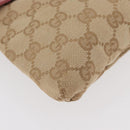 GUCCI GG Canvas Sherry Line Waist bag Beige Silver pink 28566 Auth 175298-10
