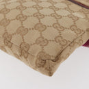 GUCCI GG Canvas Sherry Line Waist bag Beige Silver pink 28566 Auth 175298-13
