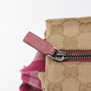 GUCCI GG Canvas Sherry Line Waist bag Beige Silver pink 28566 Auth 175298-14