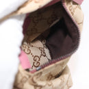 GUCCI GG Canvas Sherry Line Waist bag Beige Silver pink 28566 Auth 175298-18