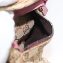 GUCCI GG Canvas Sherry Line Waist bag Beige Silver pink 28566 Auth 175298-19