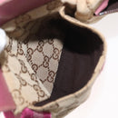 GUCCI GG Canvas Sherry Line Waist bag Beige Silver pink 28566 Auth 175298-21