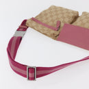 GUCCI GG Canvas Sherry Line Waist bag Beige Silver pink 28566 Auth 175298-7