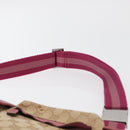 GUCCI GG Canvas Sherry Line Waist bag Beige Silver pink 28566 Auth 175298-8