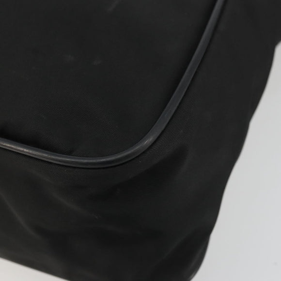 PRADA Shoulder Bag Nylon Black Silver Auth 175300