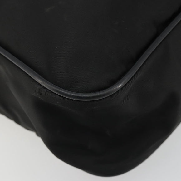 PRADA Shoulder Bag Nylon Black Silver Auth 175300