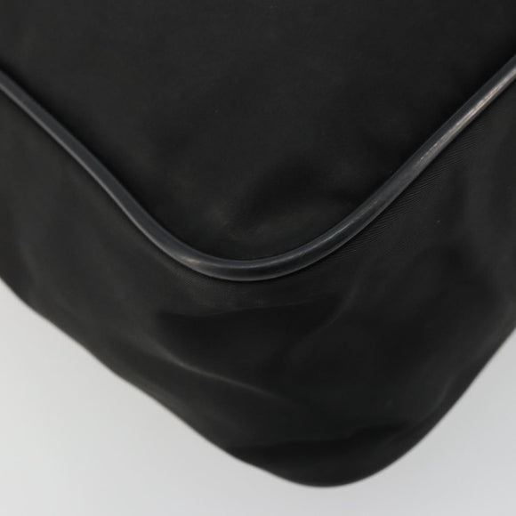PRADA Shoulder Bag Nylon Black Silver Auth 175300