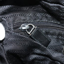 PRADA Shoulder Bag Nylon Black Silver Auth 175300-23
