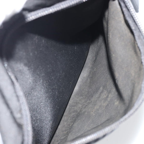 PRADA Shoulder Bag Nylon Black Silver Auth 175300