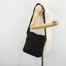 PRADA Shoulder Bag Nylon Black Silver Auth 175300-26