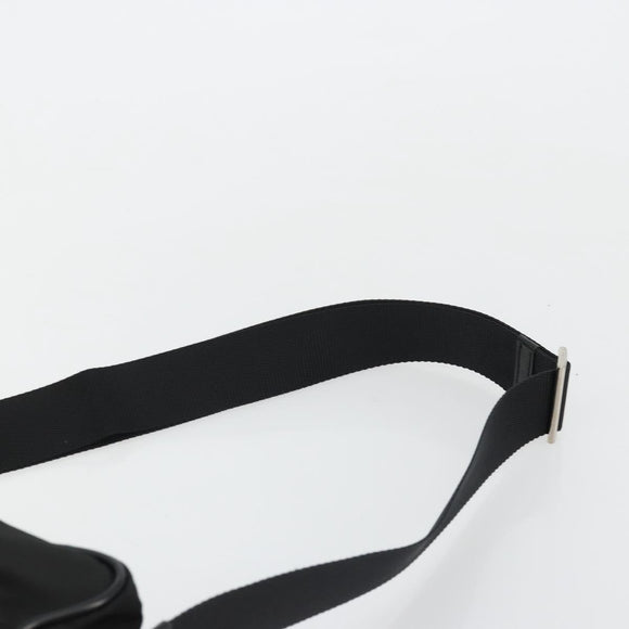 PRADA Shoulder Bag Nylon Black Silver Auth 175300