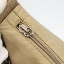 PRADA Shoulder Bag Nylon Beige Silver Auth 175301-10
