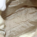 PRADA Shoulder Bag Nylon Beige Silver Auth 175301-11