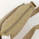 PRADA Shoulder Bag Nylon Beige Silver Auth 175301-6