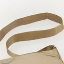 PRADA Shoulder Bag Nylon Beige Silver Auth 175301-8