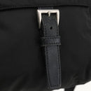PRADA Shoulder Bag Nylon Black Silver Auth 175302-9