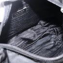 PRADA Shoulder Bag Nylon Black Silver Auth 175302-10