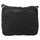 PRADA Shoulder Bag Nylon Black Silver Auth 175302-2