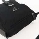PRADA Shoulder Bag Nylon Black Silver Auth 175302-6