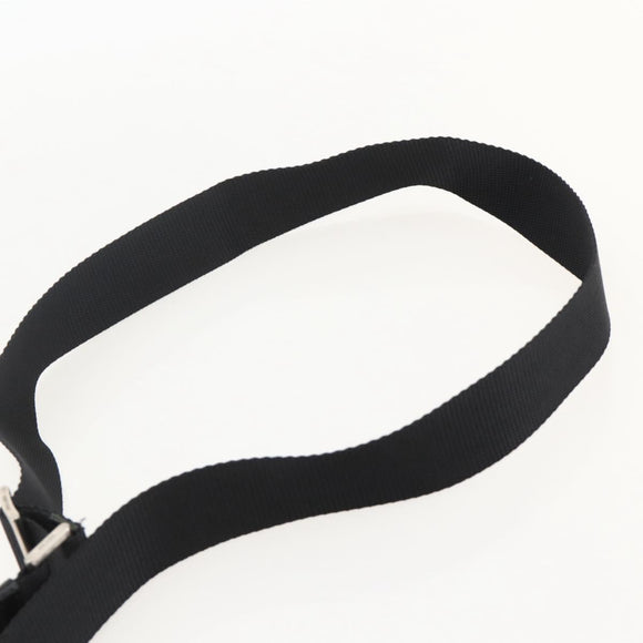 PRADA Shoulder Bag Nylon Black Silver Auth 175302