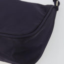 PRADA Pouch Hand Bag Nylon Purple Silver Auth 175303-9